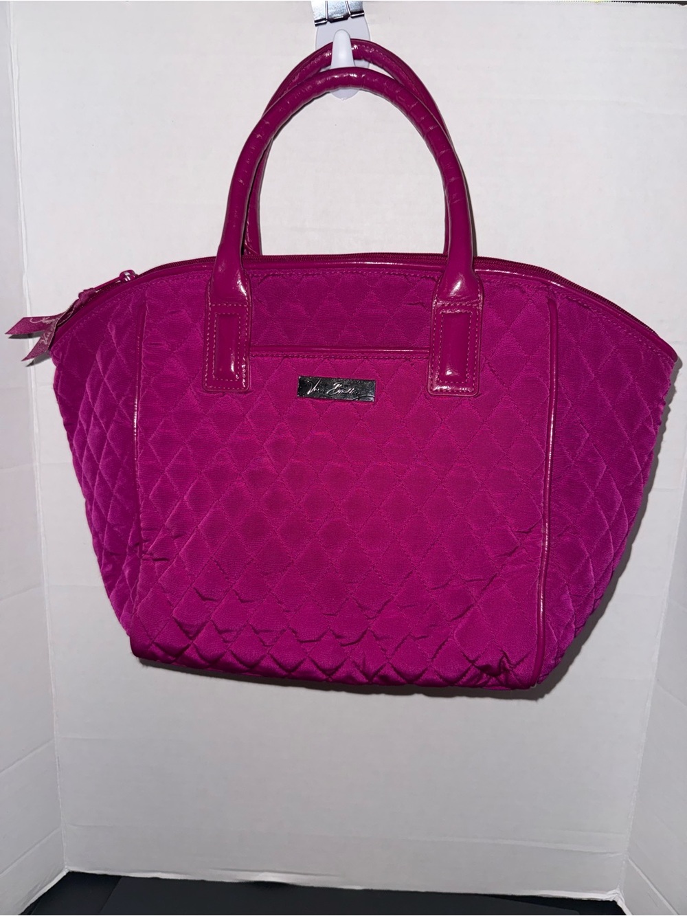 Vera Bradley Magenta Quilted Top-Handle Tote
